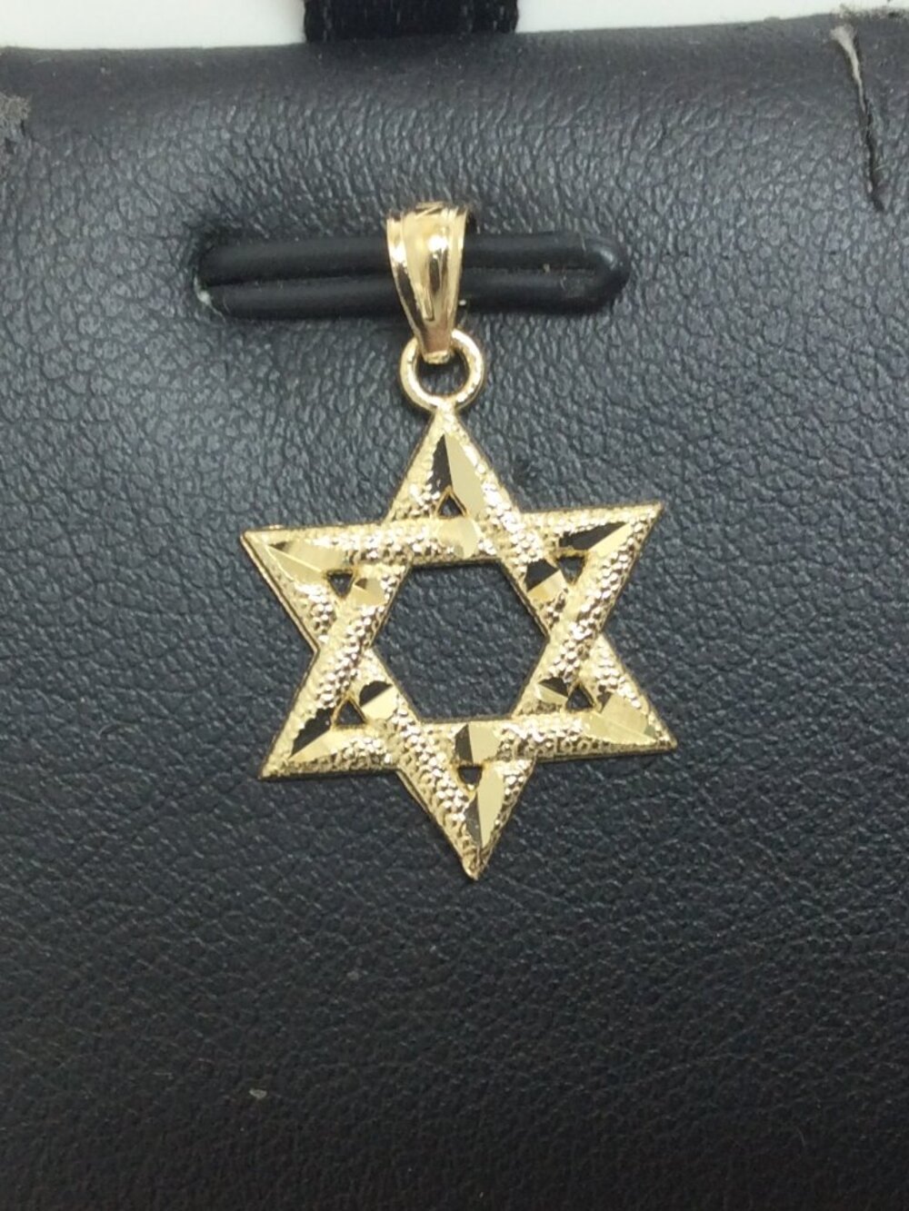 Men's/  Ladies 10k Yellow Real Gold Star of David Charm Pendant 1gr